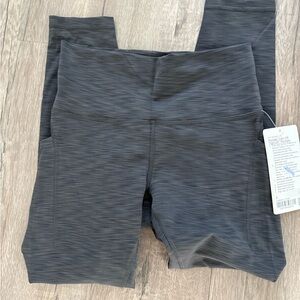 NWT Lululemon Wunder Train HR 25” with pockets Heathered Graphite Grey 8